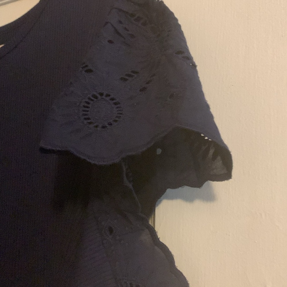 Lane Bryant eyelet sleeve top